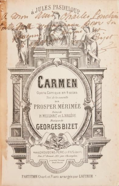 BIZET, Georges Carmen. Opéra comique en 4 actes tiré de la nouvelle de Prosper Mérimée....