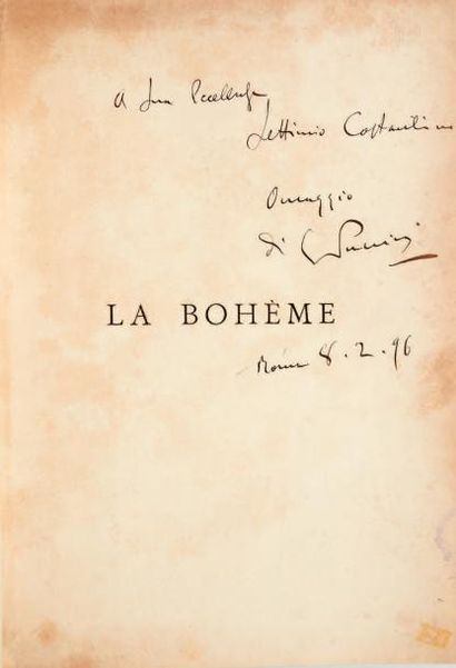 PUCCINI, Giacomo La Bohème (scene da La Vie de Bohème di Henry Murger). 4 quadri...