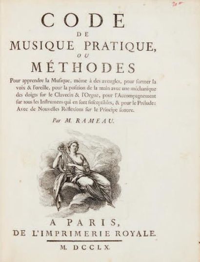 RAMEAU, Jean-Philippe Code de Musique pratique, ou Méthodes pour apprendre la Musique,...