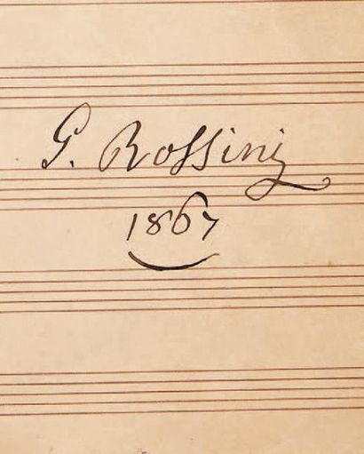 ROSSINI, Gioachino Manuscrit musical en partie autographe, intitulé: "(Gammes)/Des...