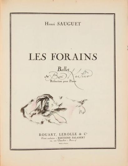 SAUGUET, Henri Les Forains. Ballet. Réduction pour piano. Paris, Rouart, Lerolle...