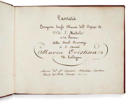 SEBASTIANI, Giovanni Trois manuscrits autographes de cantates composées pour Marie-Christine...