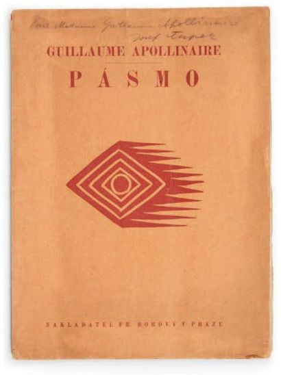 APOLLINAIRE, Guillaume Pásmo [Zone]. Prague, Frantisek Borovy, 1919. In-4 (267 x...