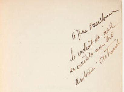 ARTAUD, Antonin Le Pèse-nerfs, suivi des Fragments d'un Journal d'Enfer. Marseille,...