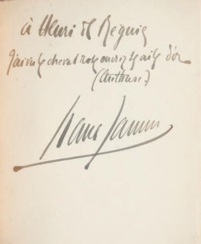 JAMMES, Francis La Naissance du poète. Bruxelles, Édition du Coq rouge, 1897. In-8...