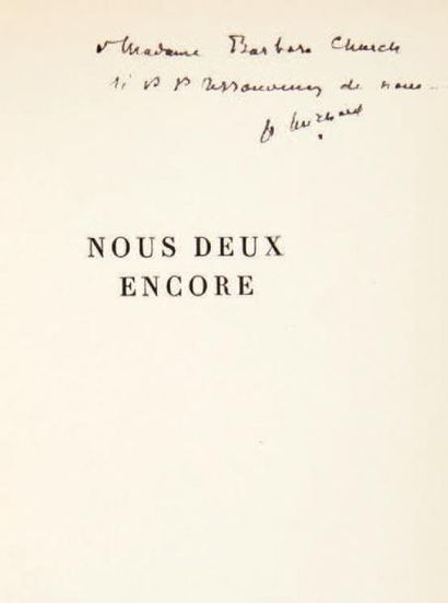 MICHAUX, Henry Nous deux encore. Paris, J. Lambert & Cie, 1948. In-12 (185 x 120...