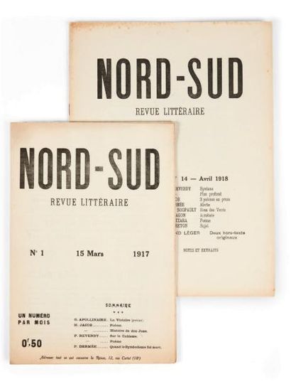 NORD-SUD Revue Littéraire. Directeur-Gérant: Pierre Reverdy. Paris, Imp. Levé, puis...
