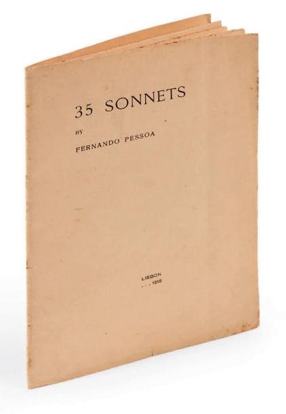 PESSOA, Fernando 35 sonnets. Lisbonne, Monteiro & Co., 1918. In-8 (205 x 137 mm)...
