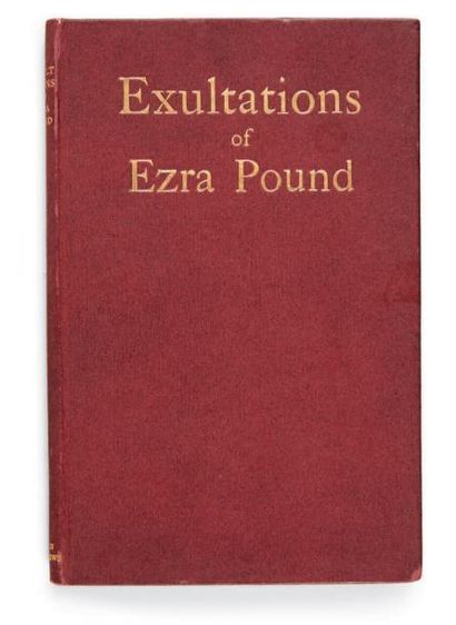 POUND, Ezra Personae. Londres, Elkin Mathews, 1909. In-12 (172 x 110 mm) de 59-(1)...
