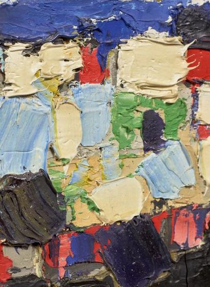 Nicolas DE STAEL (1914-1955) 
Parc des Princes, Les Footballeurs, 1952
Huile sur...