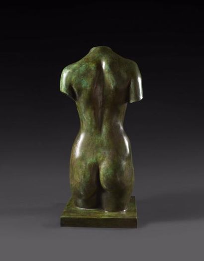 Aristide MAILLOL (1861-1944) 
Torse du Printemps, 1911
Bronze à patine verte nuancée.
Monogrammé...