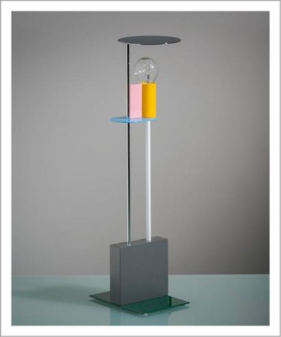 GERARD TAYLOR (NÉ EN 1960) Lampe modèle «Piccadilly»
Métal laqué polychrome et métal...