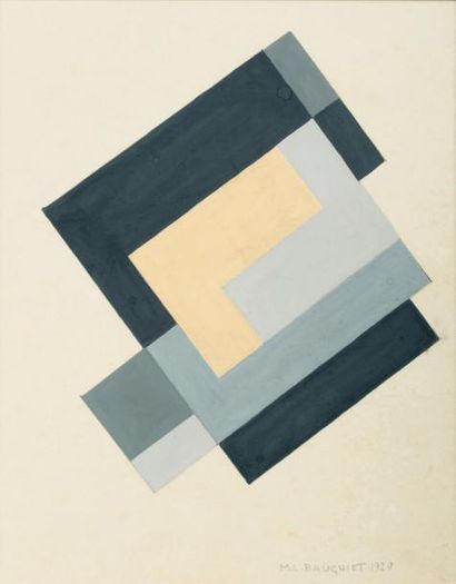 Marcel-Louis Baugniet (1896-1995) Composition abstraite, 1929
Gouache.
Signée et...