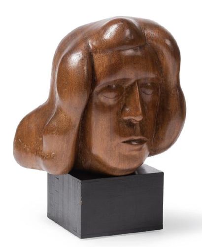 JORIS MINNE (1897-1988) Rêve/Droom, 1952
Sculpture en kambala sur socle en bois.
H_29...