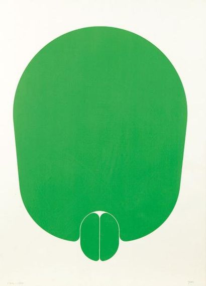 TUAN (NÉ EN 1963) 
Composition verte
Lithographie imprimée en couleurs
Numérotée...