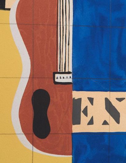 Fernand LEGER (d'après) (1881-1955) 
L'Encrier, 1933
Pochoir en couleurs.
Timbre...