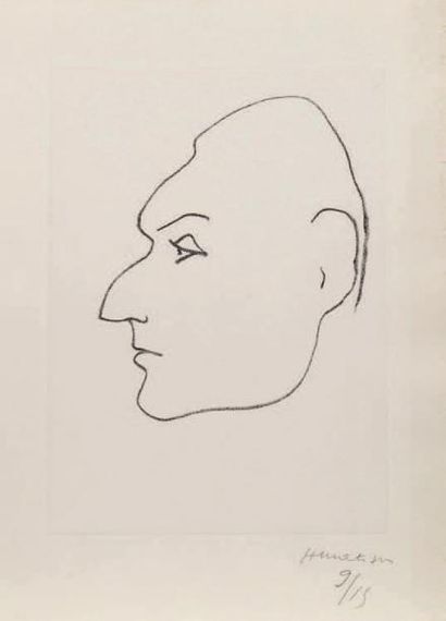 Henri MATISSE (1869-1954) 
Henry de Montherlant, 1942
Lithographie sur Chine appliqué...