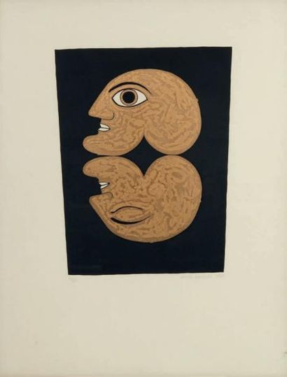 Victor Brauner (1903-1966) 
Projet d'affiche, 1963
Lithographie.
Signée et datée...