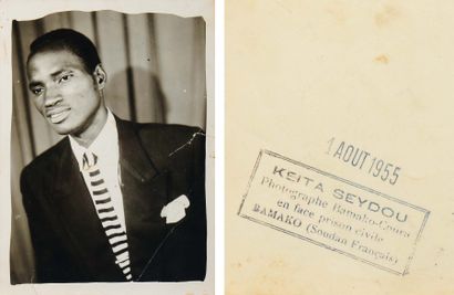 SEYDOU KEÏTA (MALI, 1921-2001) Portrait de Jules dravey Tirage argentique noir et...