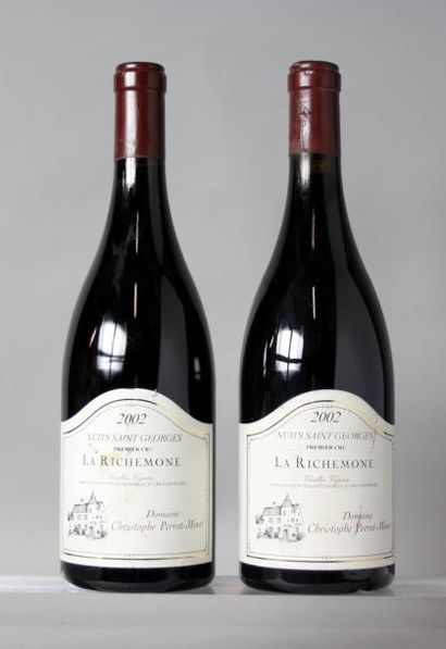 null 2 BOUTEILLES NUITS St. GEORGES 1er cru» La Richemone»
PERROT MINOT 2002
Étiquette...