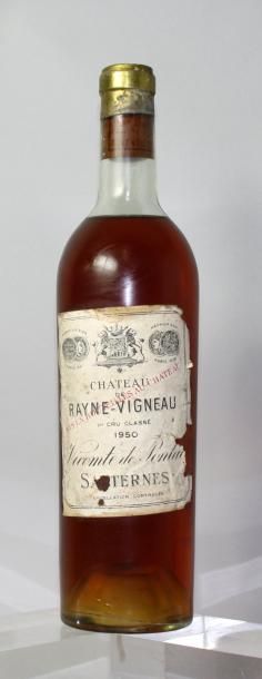 null 1 BOUTEILLE CHÂTEAU de RAYNE VIGNEAU 1er GCC Sauternes 1950
Étiquette abimée,...