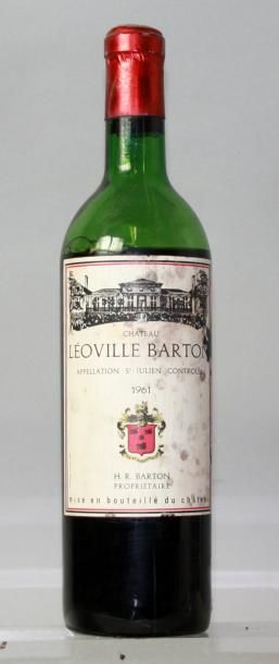 null *1 BOUTEILLE CHÂTEAU LEOVILLE BARTON 2ème GCC ST. JULIEN 1961
Étiquette tachée,...
