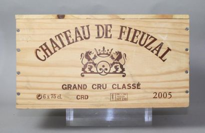 null 6 BOUTEILLES CHÂTEAU de FIEUZAL GC GRAVES 2005
Caisse bois d'origine.
Original...