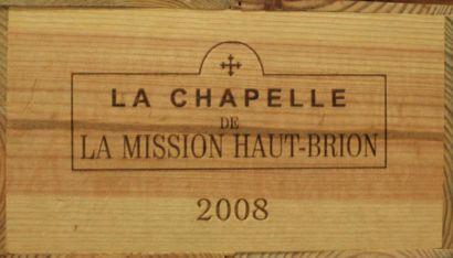 null 12 BOUTEILLES LA CHAPELLE LA MISSION HAUT BRION PESSAC LÉOGNAN 2008
Caisse bois...