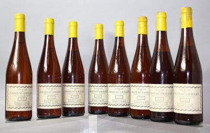 null 8 BOUTEILLES CHÂTEAU GRILLET 1982
Niveaux: 2 à 3 cm, 2 à 4 cm, 2 à 5 cm et 2...