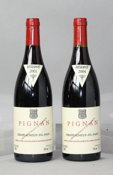 null LOT DE 2 BOUTEILLES CHÂTEAU RAYAS PIGNAN: 1 de 2001 1 de 2004