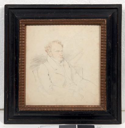 ECOLE ANGLAISE DU XIXe SIÈCLE Portrait d'homme

Pierre noire, sanguine.

H_19,6 cm...