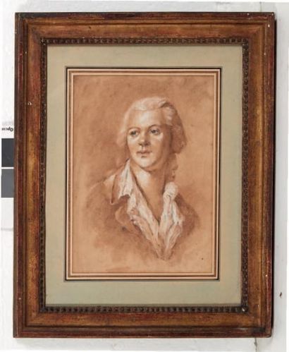 Ecole française dans le goût du XVIIIe siècle Portrait d'homme

Crayon, lavis, rehauts...