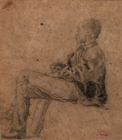 Alexandre DUBOURG (1825-1891) Homme assis vu de profil

Deux portraits de femme

Trois...
