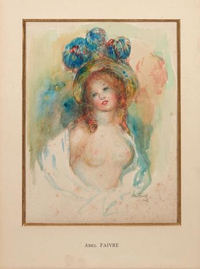 Abel FAIVRE (1867-1945) Femme au chapeau

Aquarelle sur papier.

Signée en bas à...