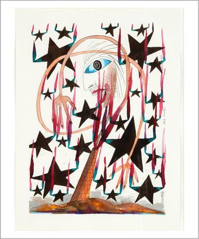 RASA TODOSEJEVIC (NÉ EN 1945) 
Smoking star, 2005
Crayon et aquarelle sur papier.
Signé...