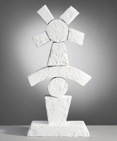 Hubert LE GALL 
Lampe «Omorpha» de la série «Jules», 2016
Bronze et peinture blanche.
D'une...