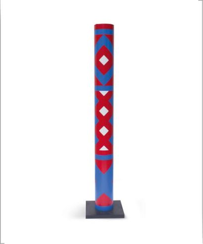 GUY DE ROUGEMONT (né en 1935) 
Colonne bleu, blanc rouge, 2005
Sculpture en PVC.
Signée,...