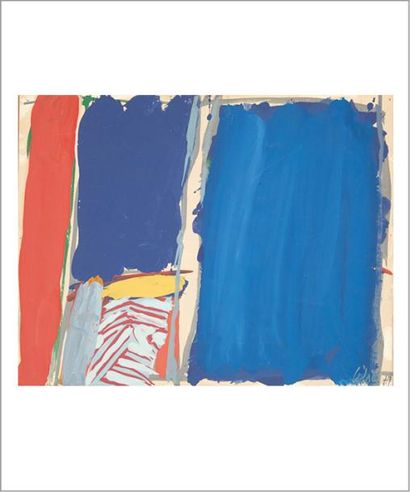 Pierre CELICE (né en 1932) Composition bleue, 1979 Acrylique sur toile. Signée et...