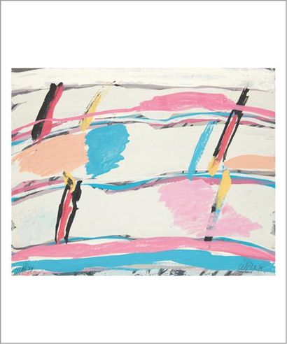 Pierre CELICE (né en 1932) Composition blanche, 1978 Acrylique sur toile. Signée...