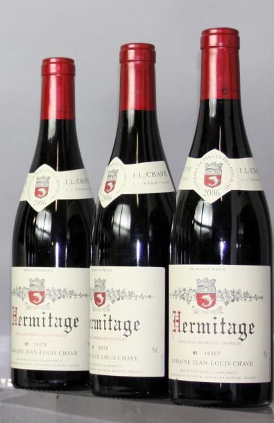 3 bouteilles HERMITAGE ROUGE - J. L. CHAVE...