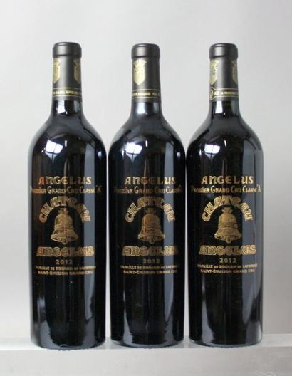 null 3 bouteilles CHÂTEAU ANGELUS 1er GCC (A) St. Emilion 2012 