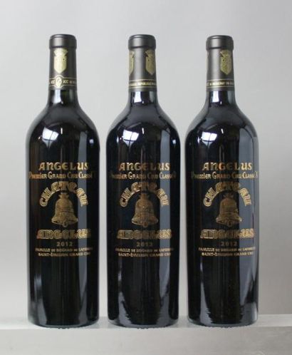 null 3 bouteilles CHÂTEAU ANGELUS 1er GCC (A) St. Emilion 2012 