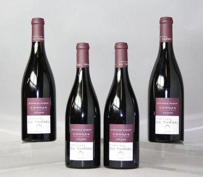 4 bouteilles CORNAS - DOMAINE DU TUNNEL 2014...