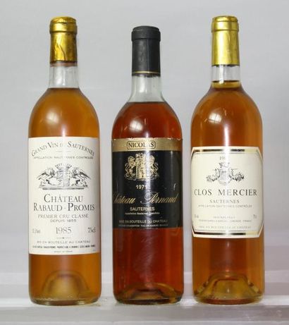 null Lot de " bouteilles VINS DIVERS DE SAUTERNES : 1 Bouteille CHÂTEAU RABAUD PROMIS...