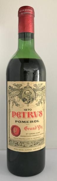 1 bouteile PETRUS 1970 Niveau bas mi épaule....
