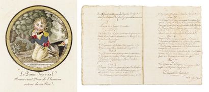 AIGLON, Senatus-consulte du 5 février 1813 concernant l'. Pièce manuscrite originale,...