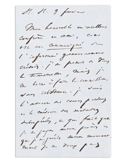 HUGO Victor (1802-1885) Ecrivain français. Lettre autographe signée, 2 pages in-8...