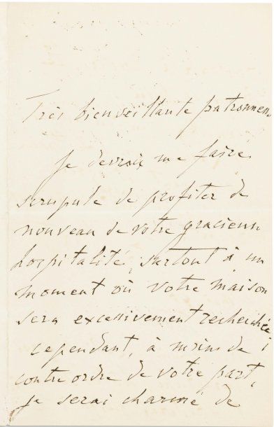 LISZT Franz (1811-1886) Le compositeur et pianiste hongrois. Lettre autographe signée,...