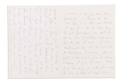 PROUST Marcel. Lettre autographe non signée, 4 pages in-8 ; vers 1918. Importante...