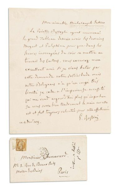 ROSSINI Gioacchino (1792-1868) Compositeur italien. Lettre autographe signée, 1 page...
